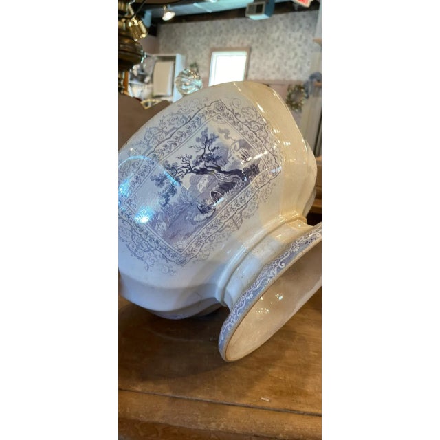 Gipsy Transfer Decorated English Ironstone Pedestal Bowl For Sale In Baltimore - Image 6 of 8