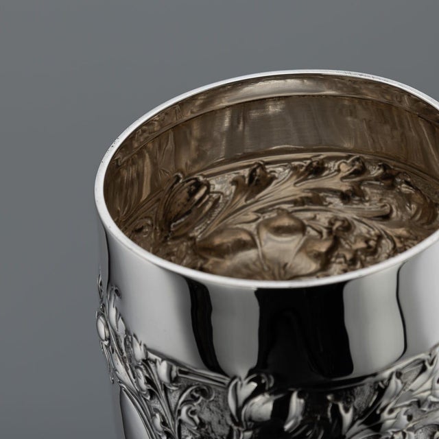Antique Victorian Silver Mug, Sheffield, 1897 For Sale - Image 11 of 18