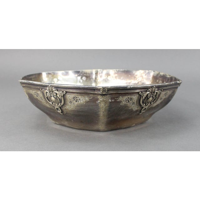 Tiffany & Co Sterling Silver Antique 18165 C Makers 7068 Hexagonal Bowl 546 Grams. Monogramed T Inside. Measures...