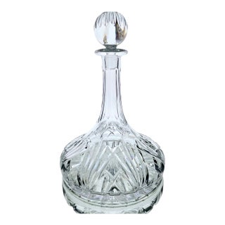 Marquis by Waterford Brookside Irish Cut Crystal Ship’s Captain Decanter For Sale