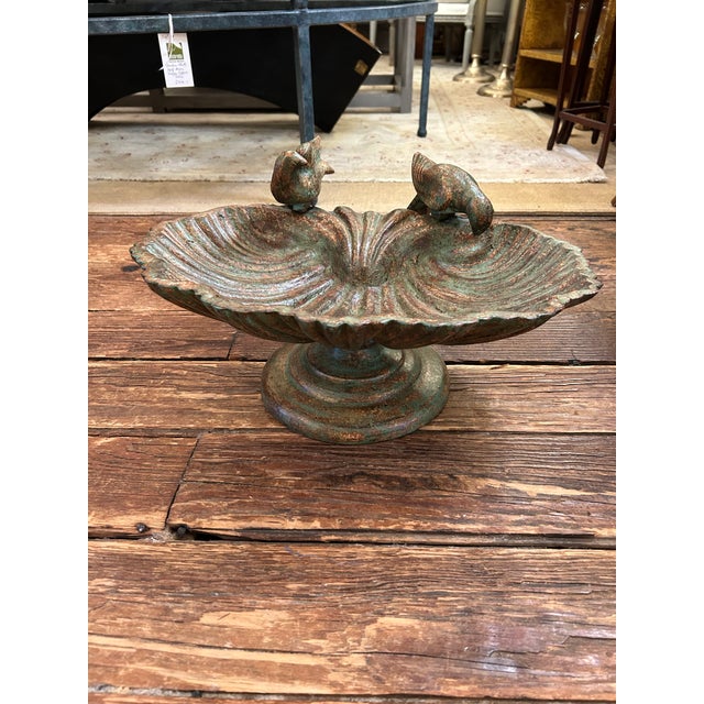 Traditional Verigris Garden Birdbath Ornament For Sale - Image 3 of 15
