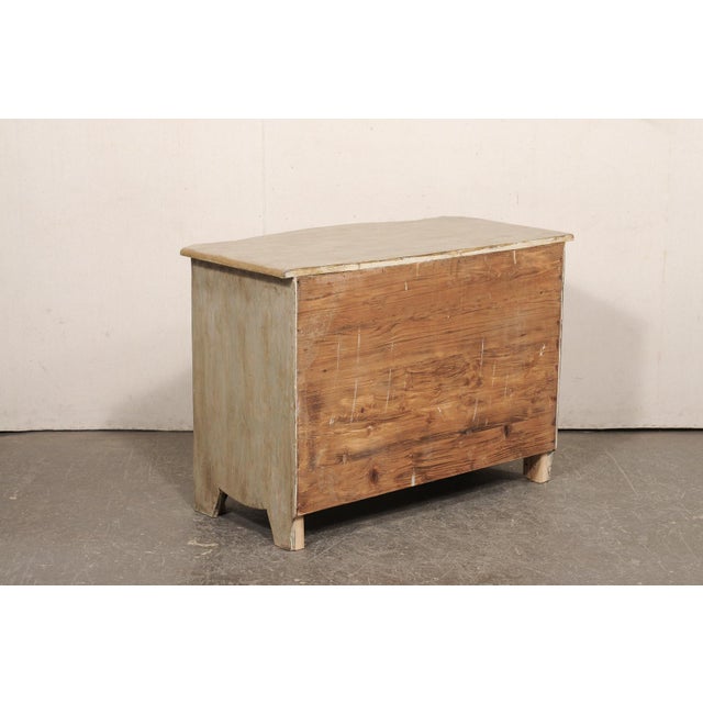 Wood 19th C.entury Swedish Painted Serpentine Chest, 19th C. For Sale - Image 7 of 11