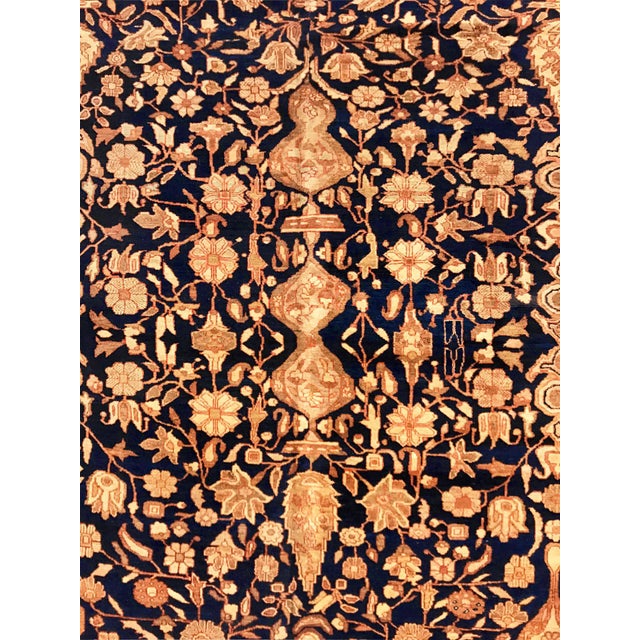 1900 - 1909 Antique Ferahan Sarouk Oriental Rug, in Room Size, with Intricate Floral Design For Sale - Image 5 of 8