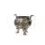 Chinese Chinese Oriental Silver Color Metal Tri-Legs Ding Shape Incense Holder For Sale - Image 3 of 6