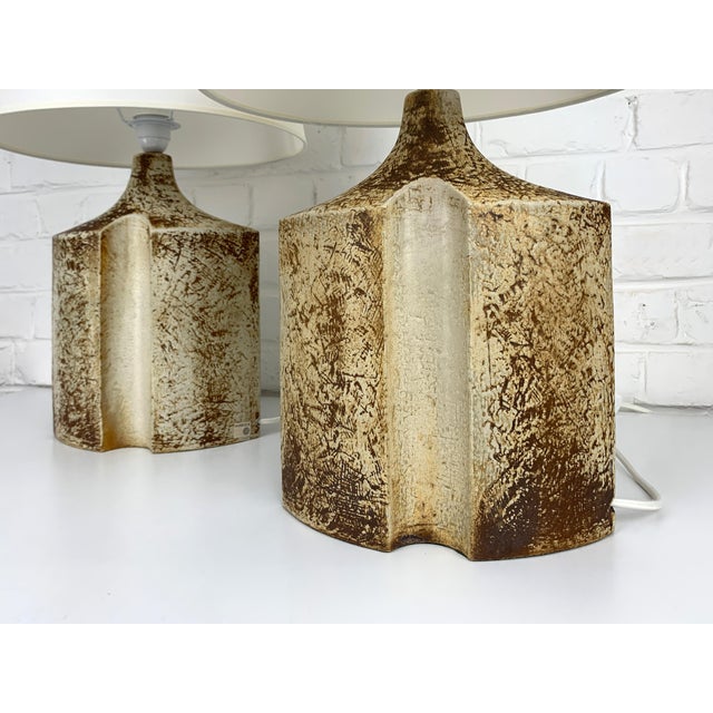 Large Danish Ceramic Table Lamps in Stoneware by Haico Nitzsche for Søholm Stentøj, 1960s, Set of 2 For Sale - Image 11 of 17