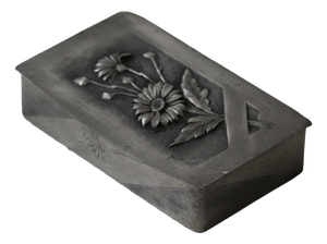 Silver Jewelry Box with Daisy Decor, 1930s