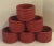 Mid-Century Modern Vintage Red Wooden Napkin Rings - Set of 6 For Sale - Image 3 of 6