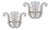 Glass and Gilt Wall Sconces by Visual Comfort, Set of 2 For Sale