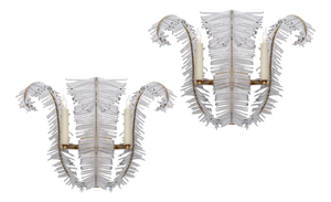 Glass and Gilt Wall Sconces by Visual Comfort, Set of 2