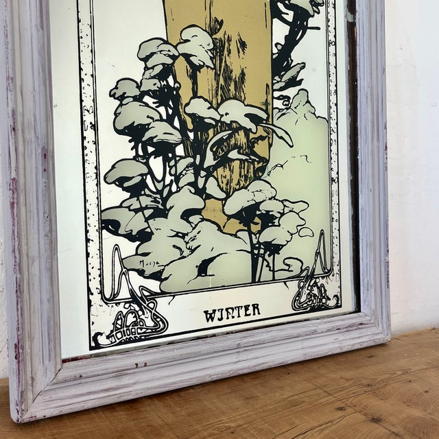 VintageArt Nouveau Mirror, 1970s For Sale - Image 14 of 15