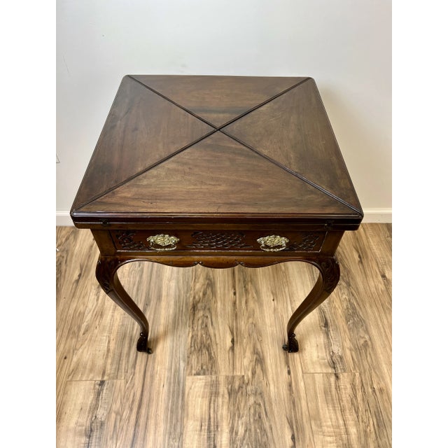 Antique 19th Century Louis XV Style Mahogany Handkerchief Game Table For Sale In Boston - Image 6 of 9