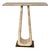 Revelation Modern Travertine About Turn Console Table For Sale