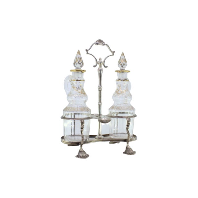 Silver and Glass Cruet, Set of 3 For Sale - Image 10 of 10