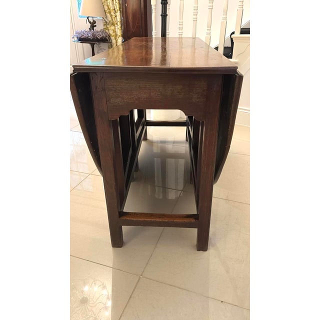 17th Century Large Antique Oak Gateleg Dining Table, 1680 For Sale - Image 5 of 10