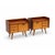 Set of 2 Nightstands / Sideboards with Flap and Drawers This set of 2 stylish teak nightstands combines practical...