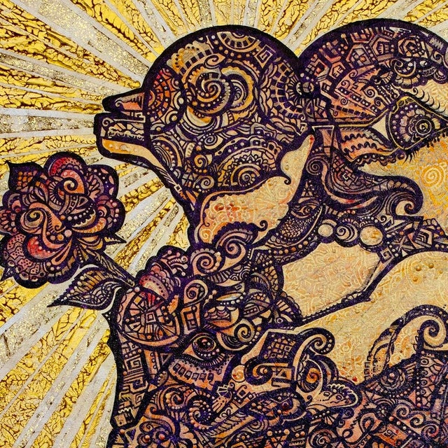 This is a one-of-a-kind original cubist painting by San Diego artist, Alexander Arshansky. Its dimensions are...