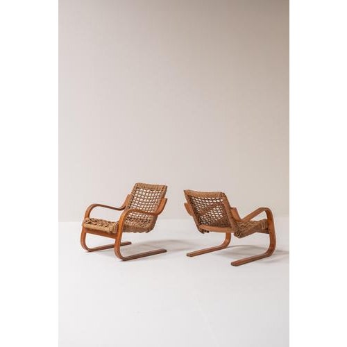 Lounge Chairs by Alvar Aalto for Stylclair, France, 1930s, Set of 2 For Sale - Image 11 of 18