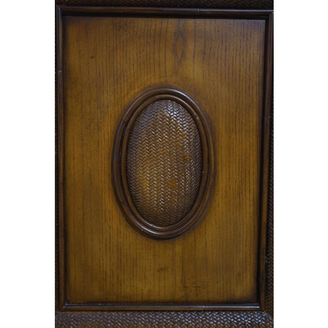 Pair of Thomasville Ernest Hemingway Rattan & Stone Cabinets For Sale - Image 13 of 18