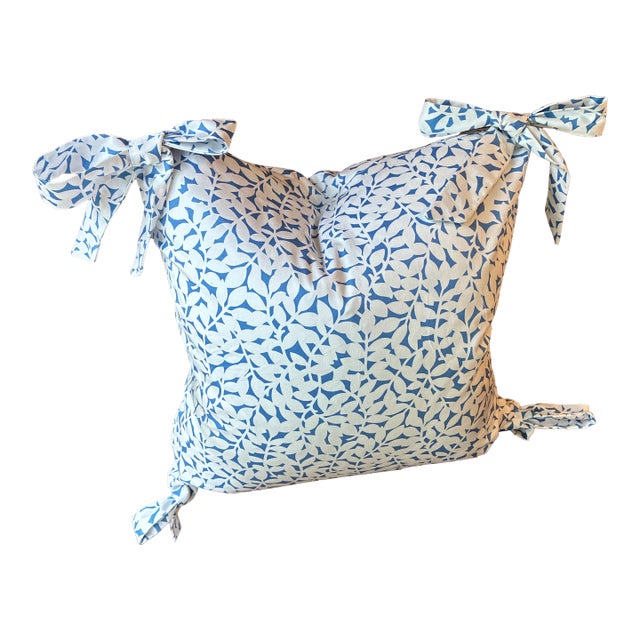 Plush Adorable Pillows With Bow Ties Stroheim Mathilda Blue For Sale