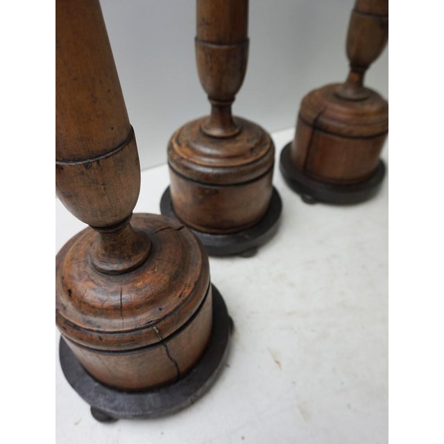Large Antique French Wooden Candlesticks, 19th Century, Set of 4 For Sale - Image 10 of 18