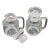 MCM Clear Glass Oil & Vinegar Cruet Pair Weighted Etched Stoppers Timeless, Modern Clean Lines Unmarked No flaws or excess...