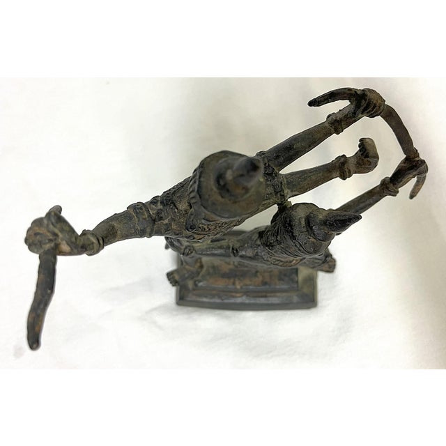 Metal 1960's Japanese Samurai Warrior Bronze Statue For Sale - Image 7 of 12