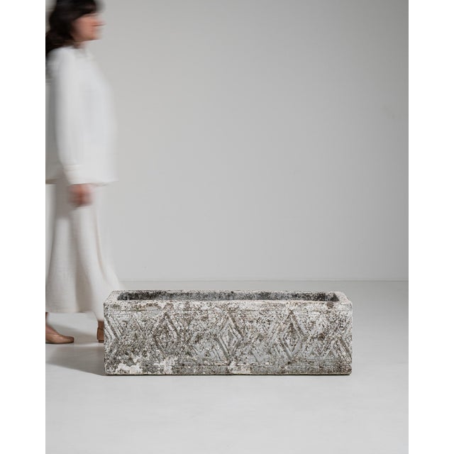 A commanding example of French Brutalist design from circa 1970, this substantial concrete planter embodies the movement's...