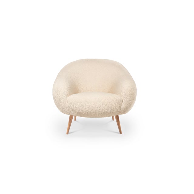 Niemeyer Chair in Boucle and Oak by InsidherLand For Sale - Image 18 of 18