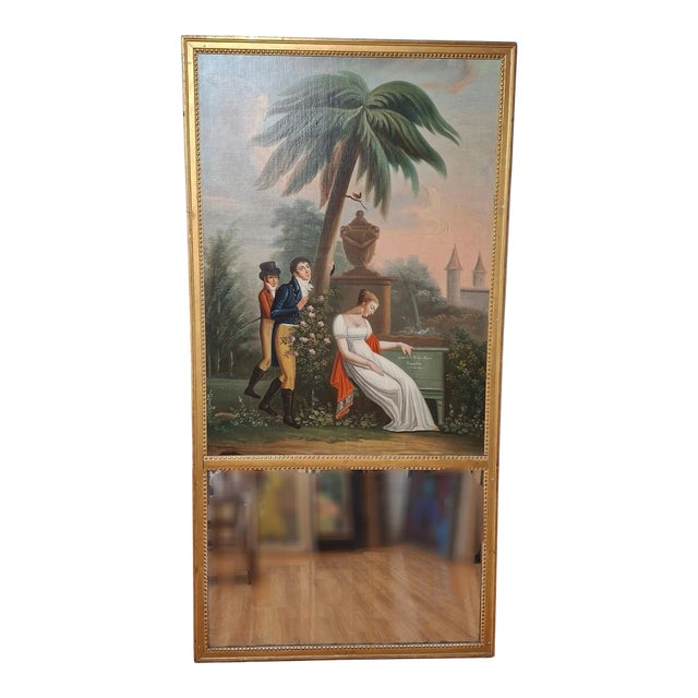 Late 18th Century French Trumeau Mirror For Sale