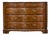 19th Century English Mahogany Serpentine Chest with Inlay and Ornate Pulls For Sale