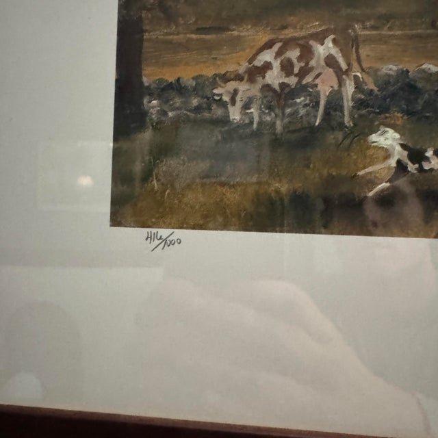"Pumpkins on the Green" Will Moses Signed & Numbered Limited Edition Custom-Framed 1990s Print For Sale - Image 9 of 11