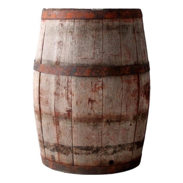 Antique Wooden Barrel For Sale