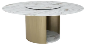 Round Marble Milos Dining Table by Giorgio Bonaguro