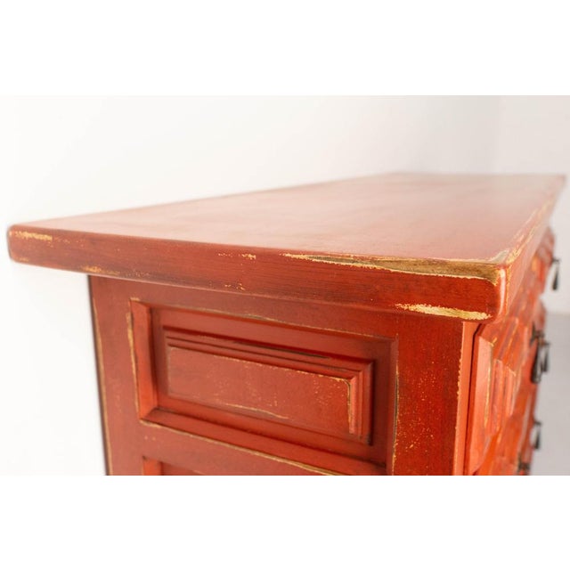 Mid-Century French Chest of Drawers in Red, 1960s For Sale - Image 12 of 16