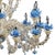 Rezzonico Style Murano Glass Chandelier with Blue Flowers For Sale - Image 5 of 12