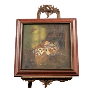 1940s "Aces of Spades" | Original Folk Oil Painting by Bob Rossie, Sr. For Sale