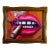 Original Pop Art Painting of Hot Pink Smoking Lips by Alex McCay For Sale