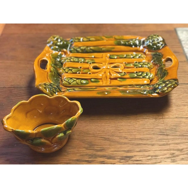 Metal Vintage Asparagus Serving Platter - 3 Piece For Sale - Image 7 of 11