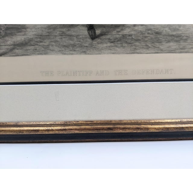 Late 19th Century Large Black & Gold Antique Legal Engravings, “The Country Attorney” & “The Plaintiff and Defendant” – Pair For Sale - Image 5 of 14