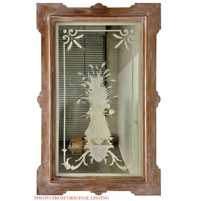 French 19th Century French Etched Glass Mirror From Melissa Levinson For Sale - Image 3 of 12