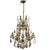 Large Gilded Florentine Tole and Crystal Chandelier, 1950s For Sale - Image 12 of 12