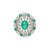 Natural Emerald Ring with Diamond in 18k Gold For Sale - Image 13 of 18