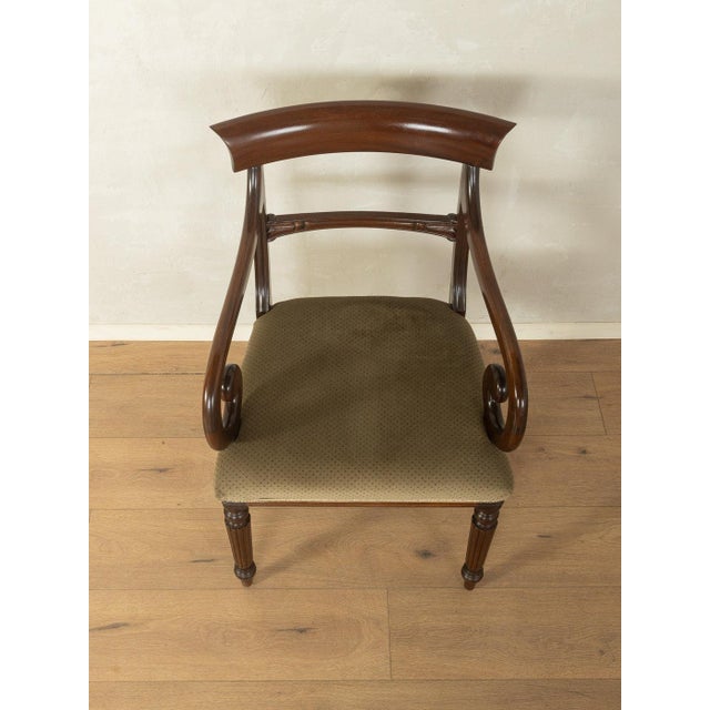 Vintage Regency English Armchair For Sale - Image 5 of 9