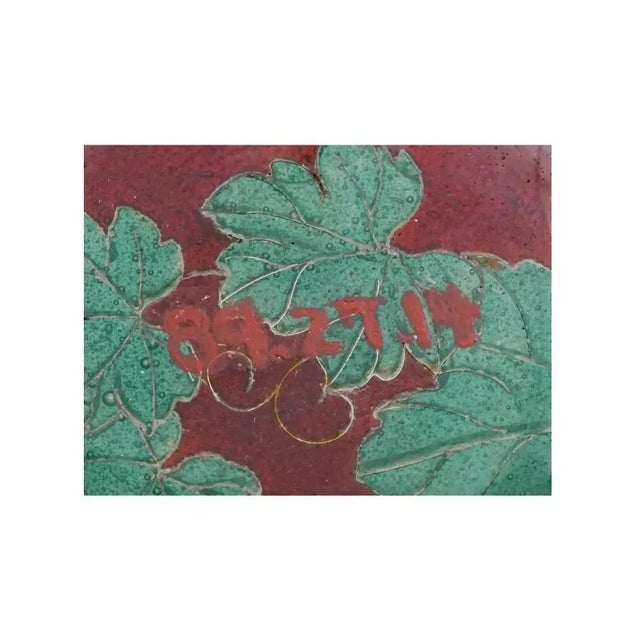 Green Early 20th Century Japanese Covered Grape Plique a Jour Enamel Kogo Box For Sale - Image 8 of 10
