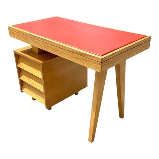 Vintage PostModern Louvered Writing Desk For Sale