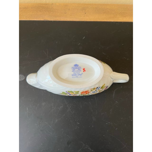 Late 19th Century Aynsley Cottage Garden Fine Bone China Gravy Boat & Underplate, Made in England For Sale In Naples, FL - Image 6 of 8