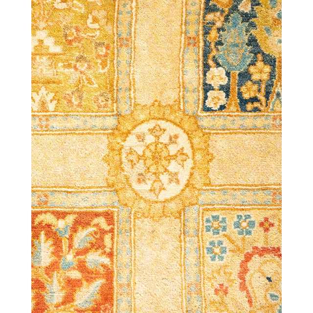 Traditional Mogul Hand-Knotted Runner Rug - Ivory, 2' 7" x 14' 8" For Sale - Image 3 of 8