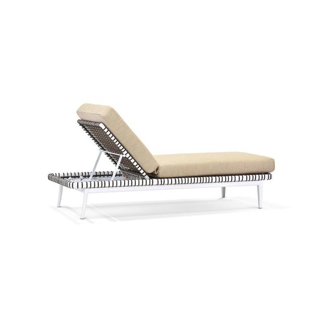 Delta Gamma Chaise Lounge With Tan Cushion For Sale - Image 9 of 11