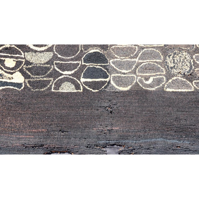 Early 20 Century American Hooked Rug With Inspired by Modern Art 4'8 X 7'2 For Sale - Image 14 of 16