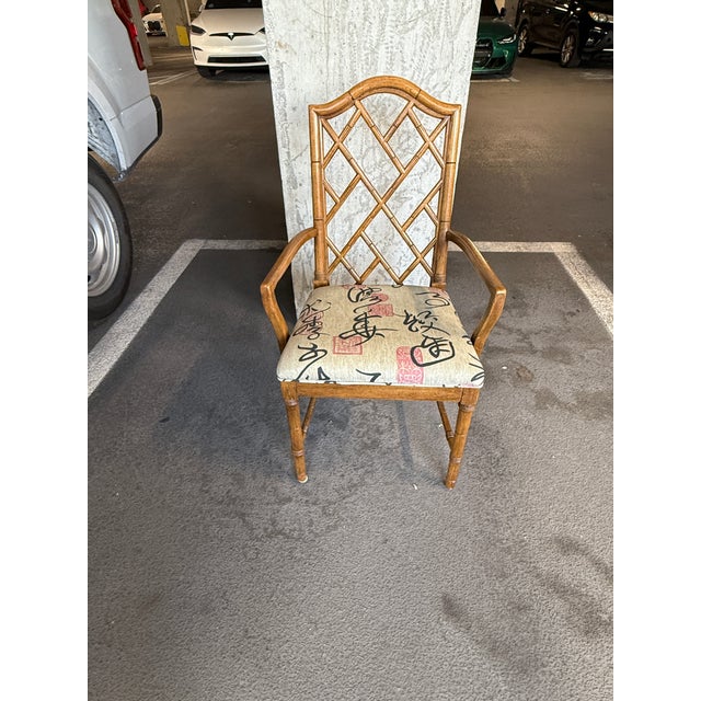 Tan 1970s Vintage Six Chinese Chippendale Dining Chairs - A Set For Sale - Image 8 of 12